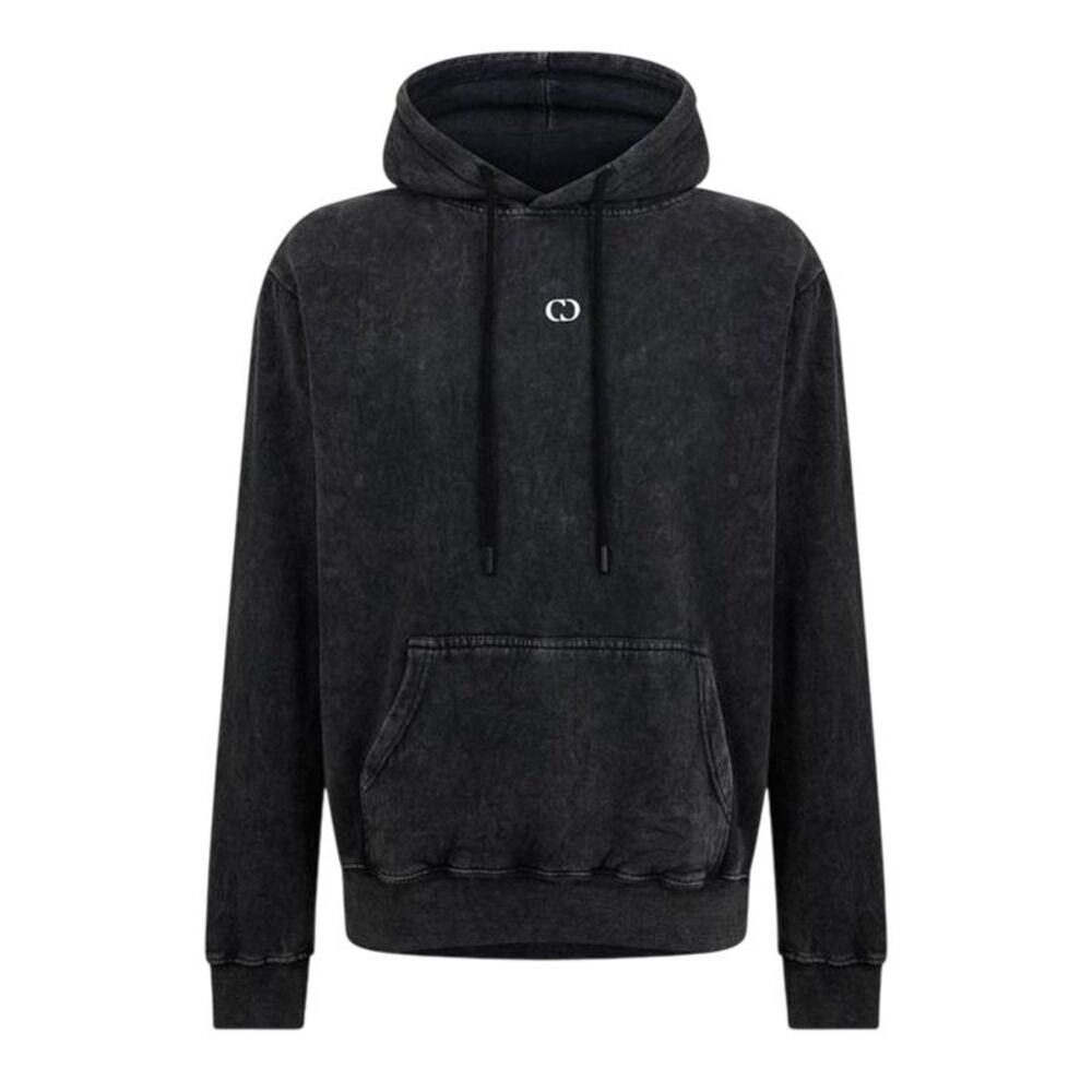 Criminal Damage Mens Underdog  Drawstring Hoodie / Washed Black